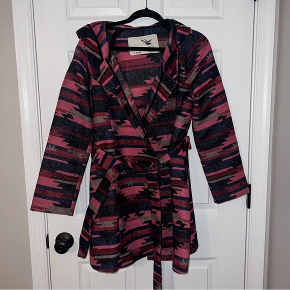 Anthropologie Tabitha Leona Aztec Wrap Coat - Picture 2 of 4